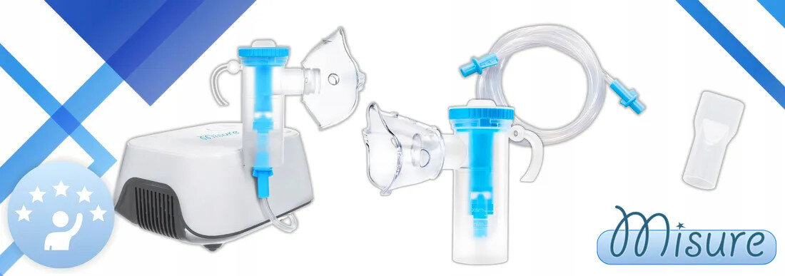 Inhalator nebulizator pneumatyczny MISURE MI-NEBB design prezentacja wizualizacja wygląd Łatwe oddychanie każdego dnia