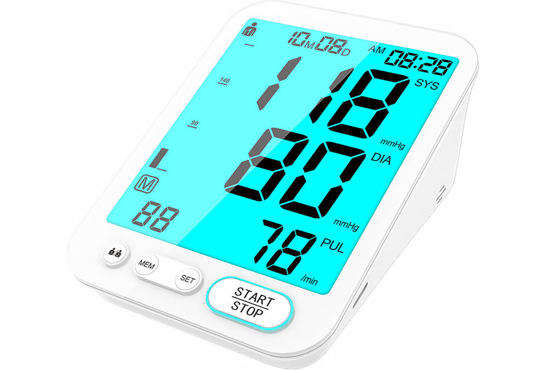 Ciśnieniomierz MISURE MI Med 7 Biały Intuicyjna obsługa Automatyczne działanie jeden przycisk wygodne rozwiązanie po około minucie bezczynności wyłącza się energia