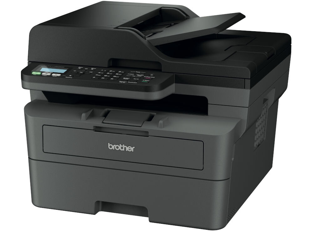 Urządzenie wielofunkcyjne BROTHER MFC-L2802DN Automatyczny druk dwustronny prezentacja urządzenia na białym tle pod kątem wymiary 410 x 399 x 319 mm swoboda organizacji