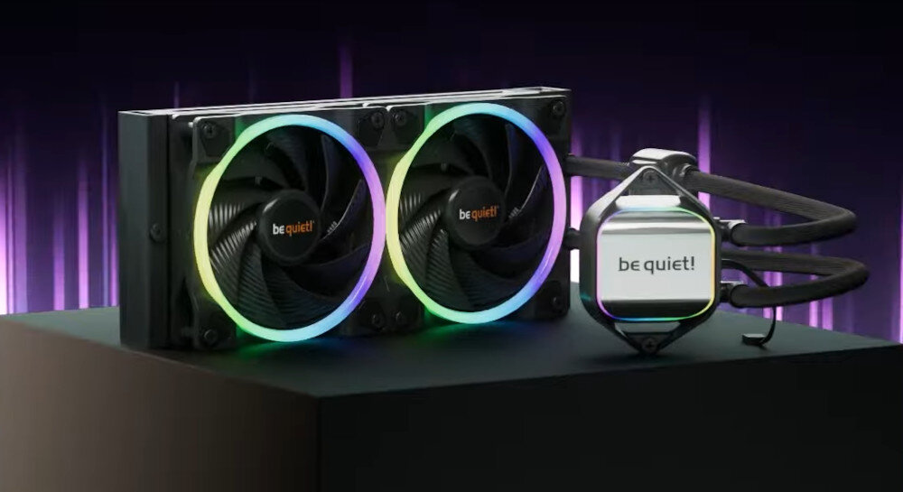 Komputer MAD DOG GeForce RTX4070 Super CS2 Reflex Edition BQ500FX-A04DR R7-7800X3D 32GB RAM 2TB SSD chłodzenie wodne chłodnica długość wentylatory pompa głośność efekty kolory