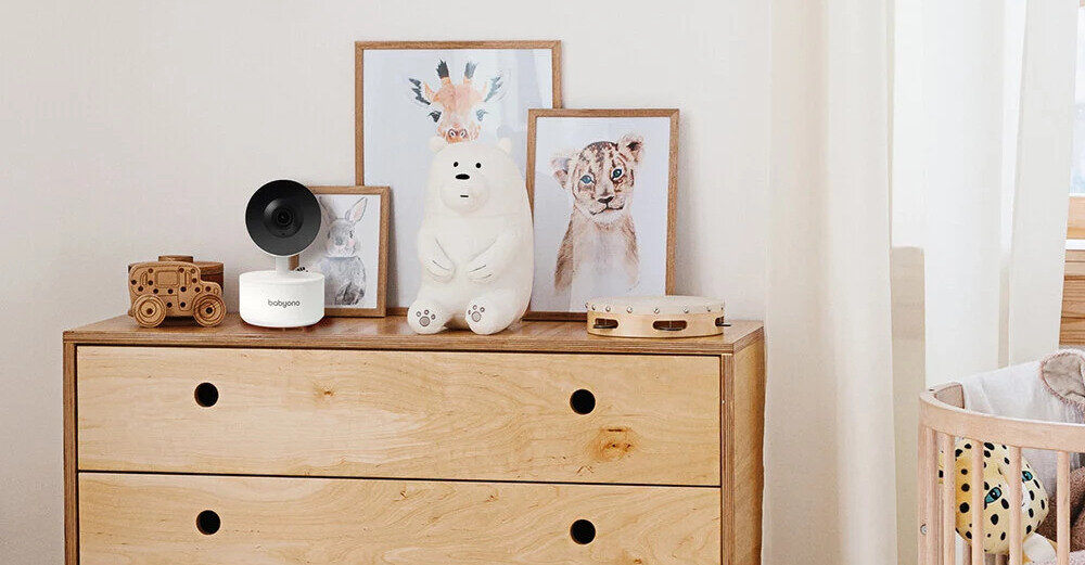 Niania elektroniczna BABYONO Kamera Smart 1514 Komfort i pełna kontrola lifestyle wizualizacja wygląd prezentacja tło