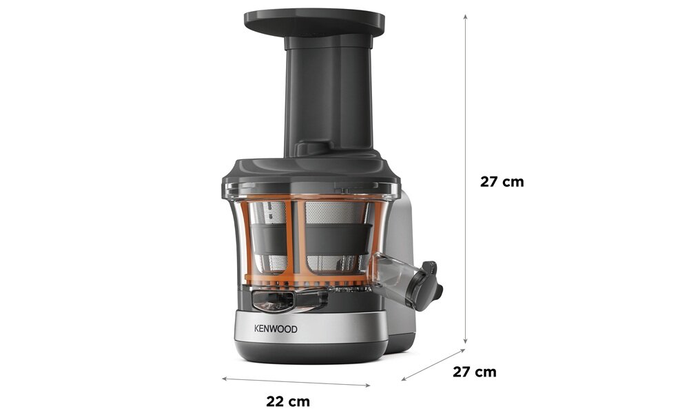 Wyciskarka wolnoobrotowa KENWOOD KAX720PL kompaktowe wymiary, łatwe przechowywanie, praktyczny dodatek do każdej kuchni