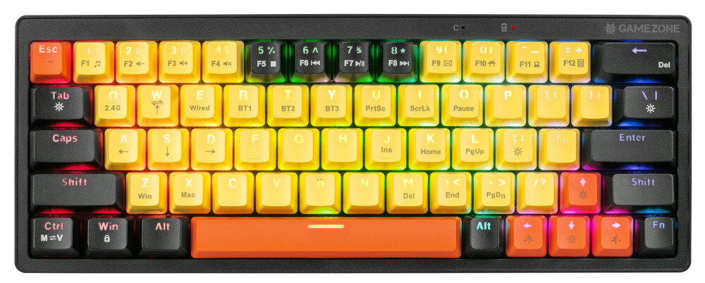 Klawiatura TRACER GameZone Evo2 Pełne podświetlenie RGB efektami regulacji intensywności dynamiki podświetlenia