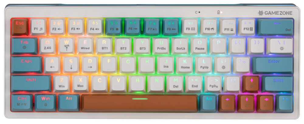 Klawiatura TRACER GameZone Evo3 Pełne podświetlenie RGB efektami regulacji intensywności dynamiki podświetlenia