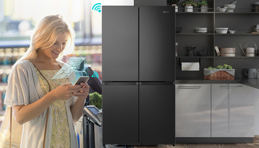 LODÓWKA HISENSE RQ758N4SBFE MD ConnectLife zdalne sterowanie smartfon aplikacja sieć Wi-Fi