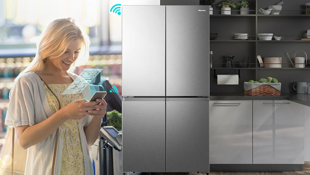 LODÓWKA HISENSE RQ758N4SBSE MD ConnectLife zdalne sterowanie smartfon aplikacja sieć Wi-Fi