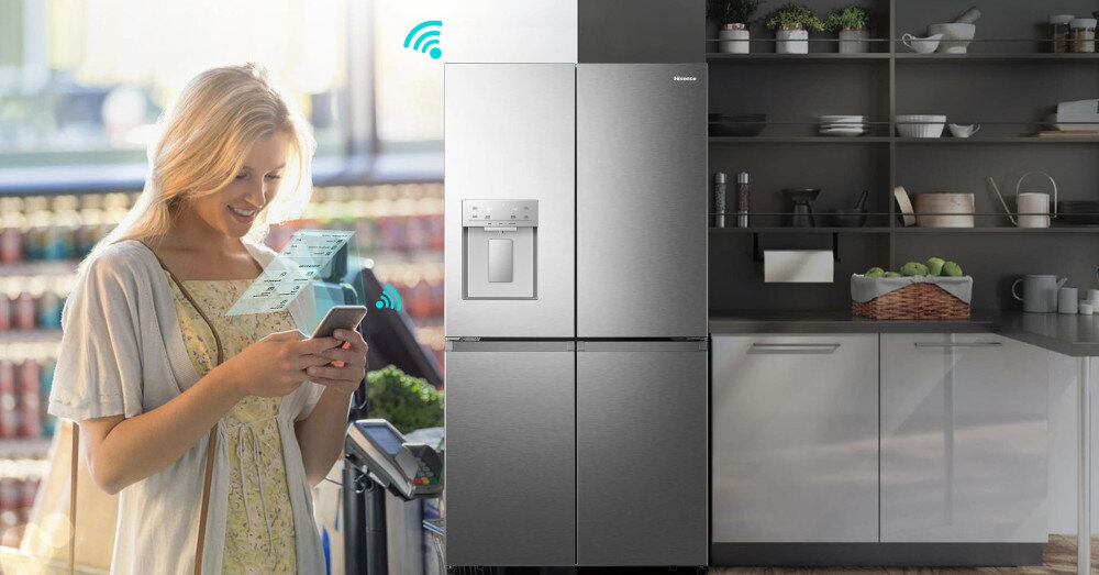 LODÓWKA HISENSE RF815N4SESE MD sterowanie Wifi aplikacja ConnectLife zarządzenie mobilne