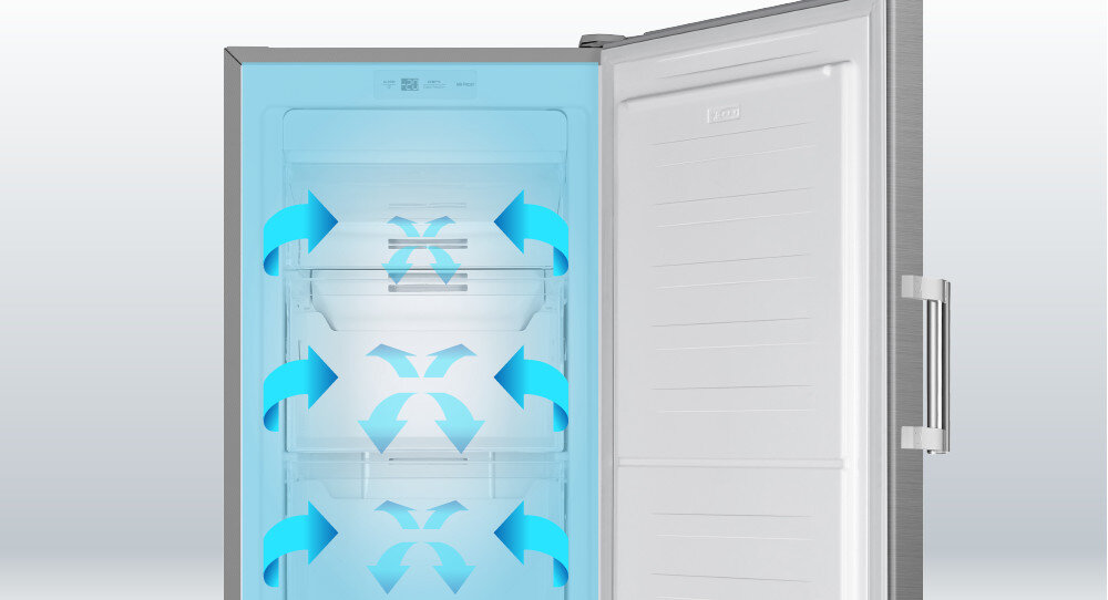 ZAMRAŻARKA HISENSE FV1N176NECE Multi Air Flow rozprowadzanie powietrza równomiernie każda półka chłodzenie wnętrze