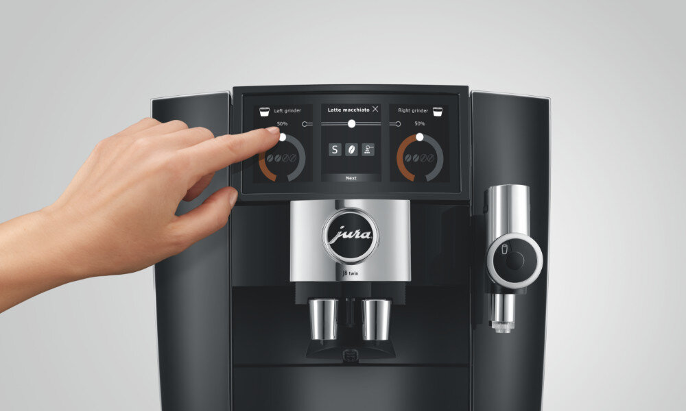 Ekspres JURA J8 Twin EA Diamond Czarny Panorama Coffee Panel Panorama Coffee Panel panoramiczny ekran dotykowy