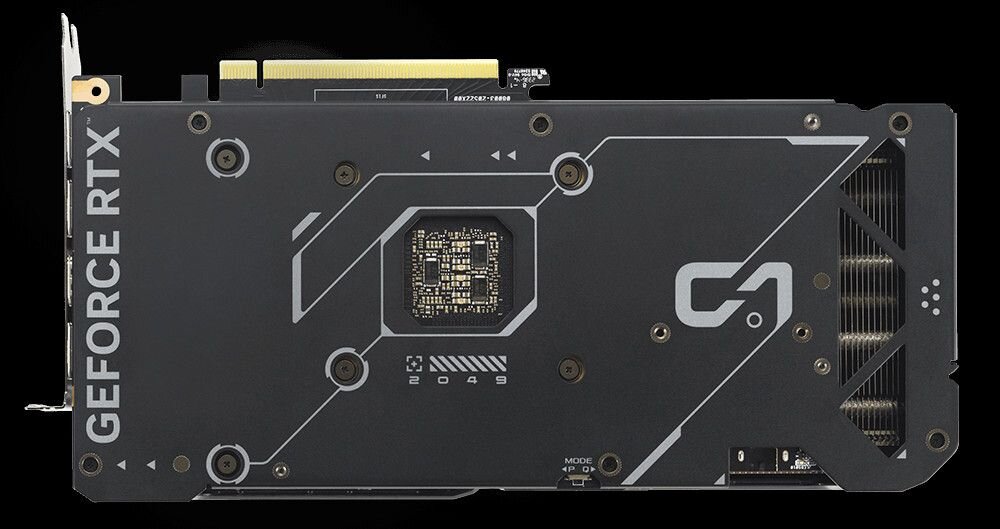 Karta graficzna ASUS Dual GeForce RTX 4070 Super OC Edition 12GB - Ochronna płyta tylna