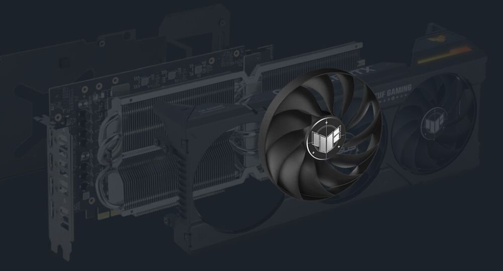 Karta graficzna ASUS TUF Gaming GeForce RTX 4070 Super OC Edition 12GB - Wentylatory Axial-tech
