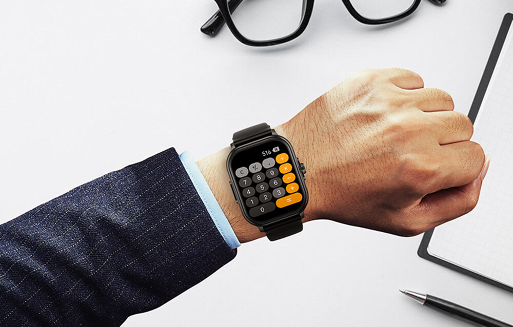 SMARTWATCH COLMI C63 ekran bateria czujniki zdrowie sport pasek ładowanie pojemność rozdzielczość łączność sterowanie krew puls rozmowy smartfon aplikacja