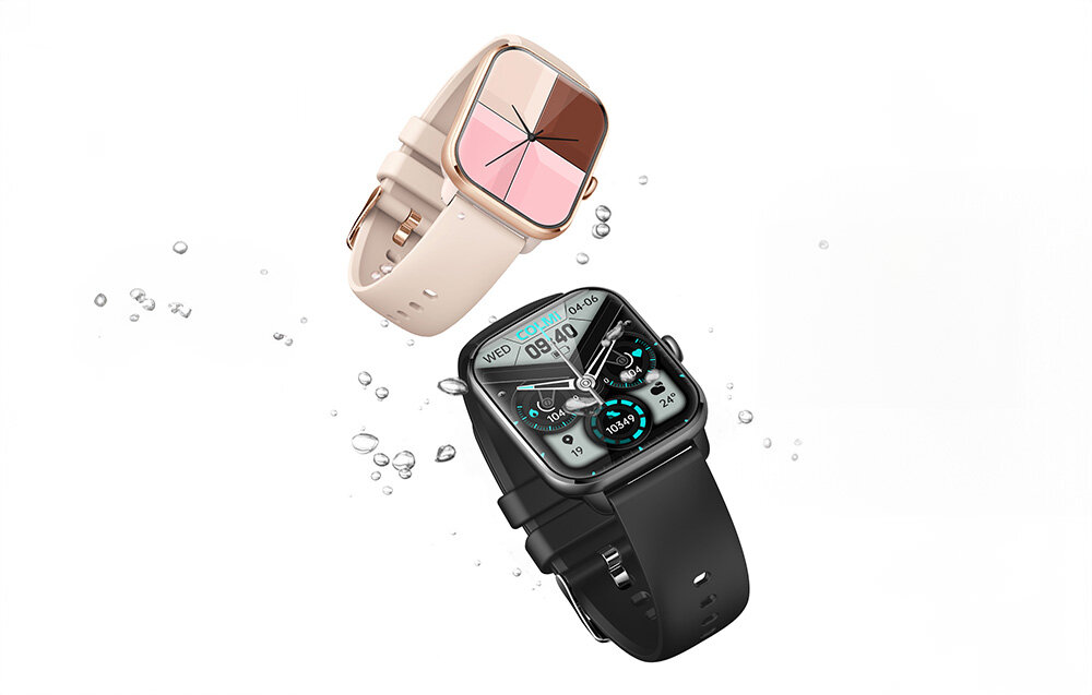 SMARTWATCH COLMI C61 ekran bateria czujniki zdrowie sport pasek ładowanie pojemność rozdzielczość łączność sterowanie krew puls rozmowy smartfon aplikacja
