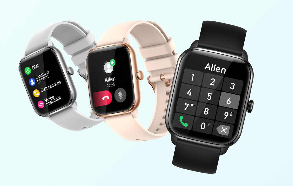 SMARTWATCH COLMI C61 ekran bateria czujniki zdrowie sport pasek ładowanie pojemność rozdzielczość łączność sterowanie krew puls rozmowy smartfon aplikacja