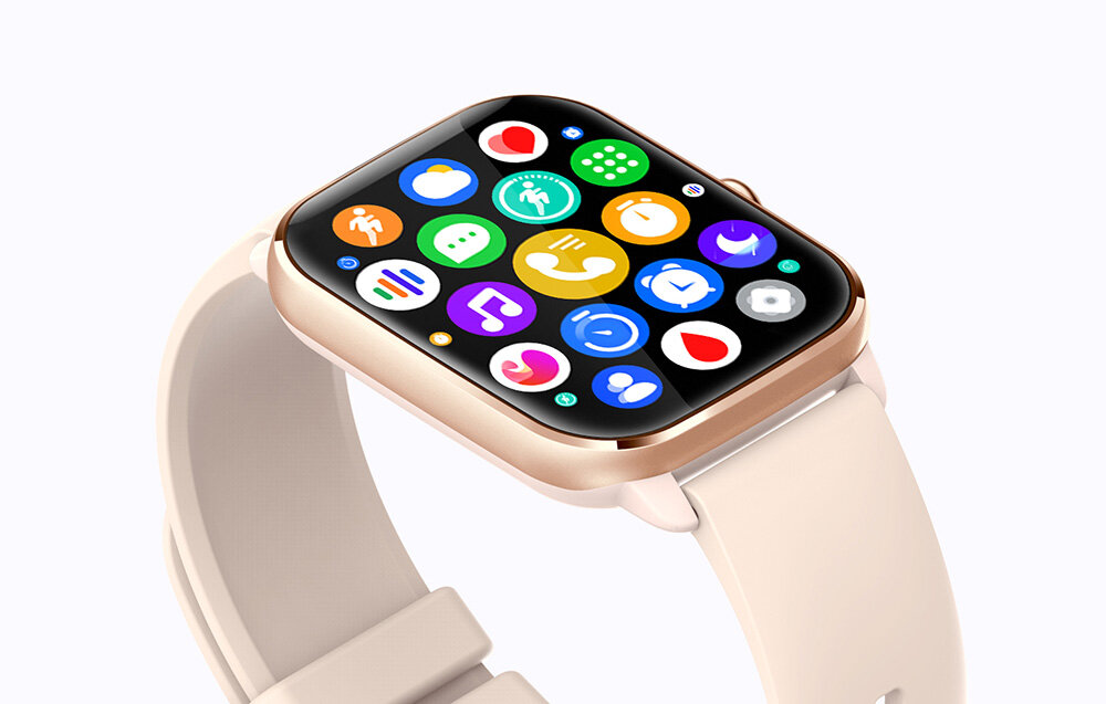 SMARTWATCH COLMI C61 ekran bateria czujniki zdrowie sport pasek ładowanie pojemność rozdzielczość łączność sterowanie krew puls rozmowy smartfon aplikacja
