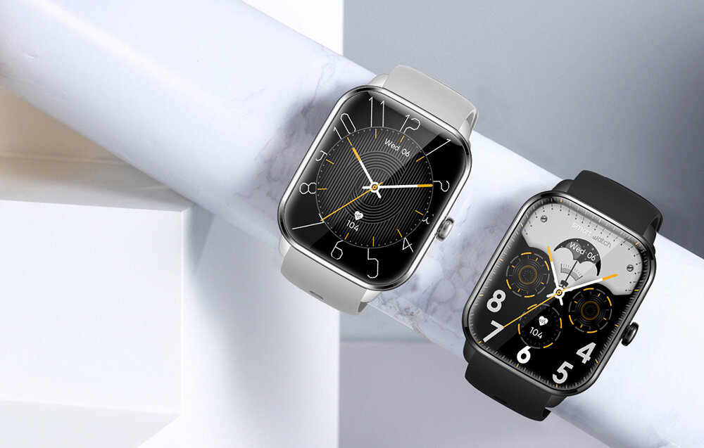 SMARTWATCH COLMI C61 ekran bateria czujniki zdrowie sport pasek ładowanie pojemność rozdzielczość łączność sterowanie krew puls rozmowy smartfon aplikacja