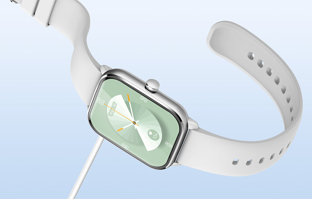 SMARTWATCH COLMI C61 ekran bateria czujniki zdrowie sport pasek ładowanie pojemność rozdzielczość łączność sterowanie krew puls rozmowy smartfon aplikacja