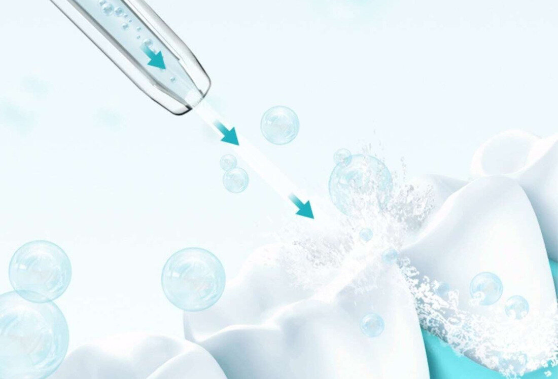 Irygator EXTRALINK Smartlife Intelligent Water Flosser L8 czarny Dokładność tam, gdzie trzeba Silny, pulsujący strumień wody płytkę nazębną i zanieczyszczenia czyste zdrowe