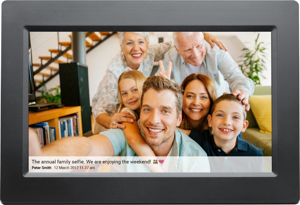 Ramka cyfrowa DENVER Frameo PFF-1010 Czarny obsługa ekran dotykowy funkcje filmy