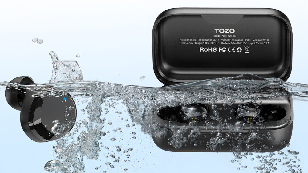 Słuchawki dokanałowe TOZO T12 Pro  - konstrukcja