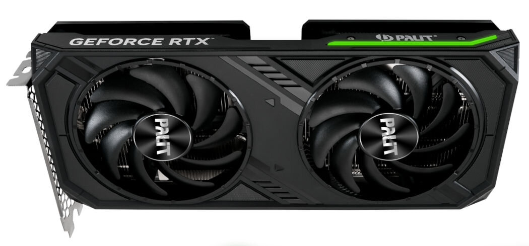 Karta graficzna PALIT GeForce RTX 4070 Super Dual 12GB subtelne podświetlenie RGB dwa 95 mm wentylatory chłodzenie cisza