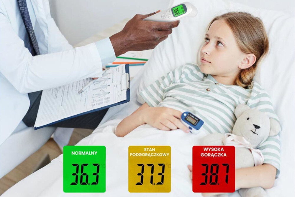 Termometr EXTRALINK Smart Life TF01 Czytelny odczyt Trójkolorowe podświetlenie LCD szybka reakcja