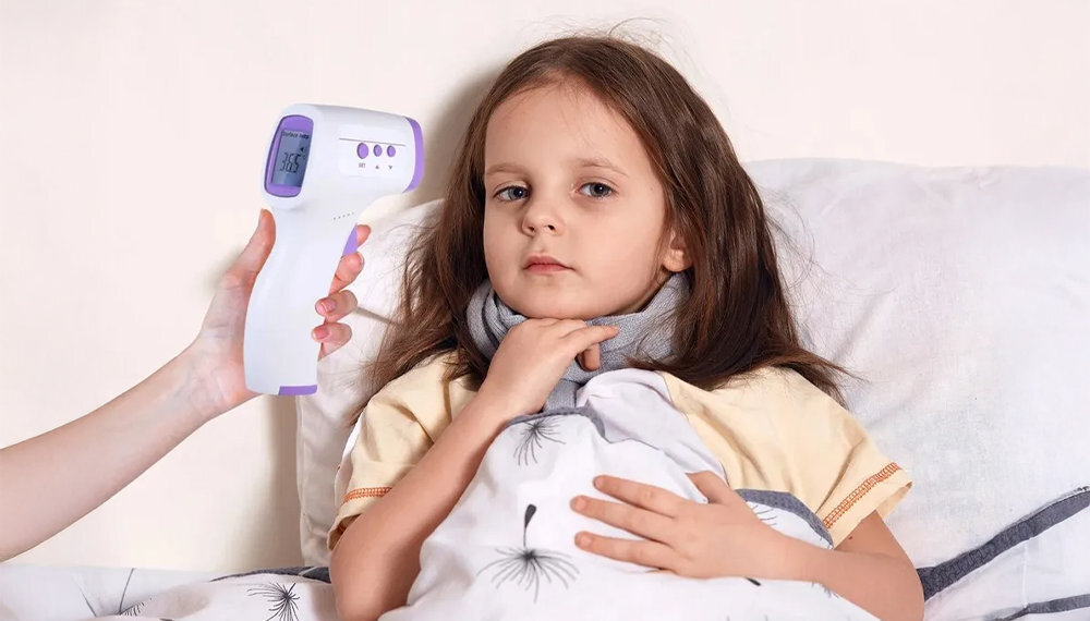 Termometr EXTRALINK Smart Life T003 wygląd design tło prezentacja wizualizacja Bezpieczeństwo bez kontaktu