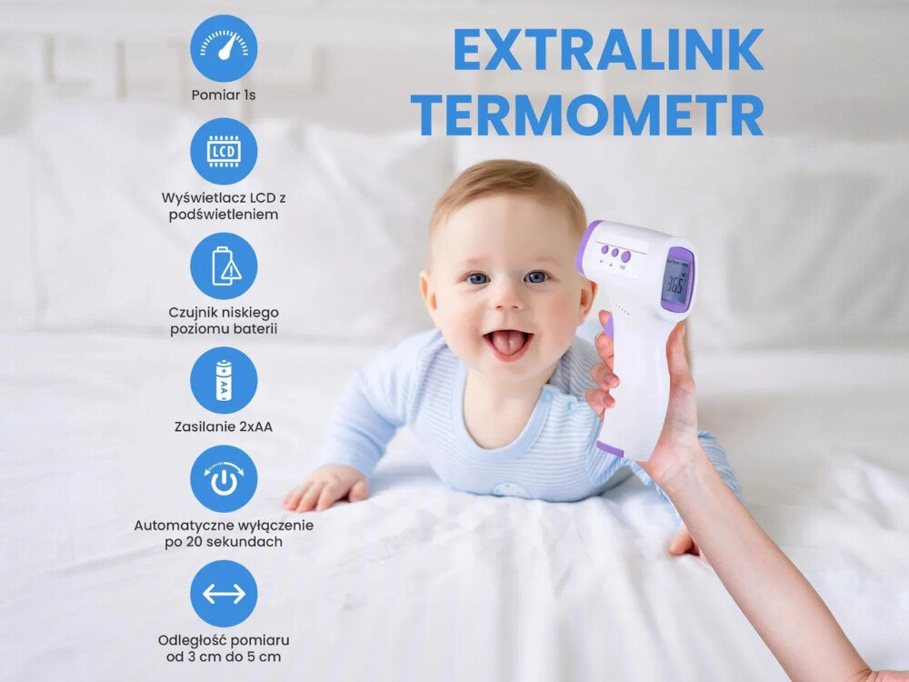 Termometr EXTRALINK Smart Life T003 Precyzja dla Twojego spokoju Dokładność pomiaru do 0,3° Wyraźny wyświetlacz 