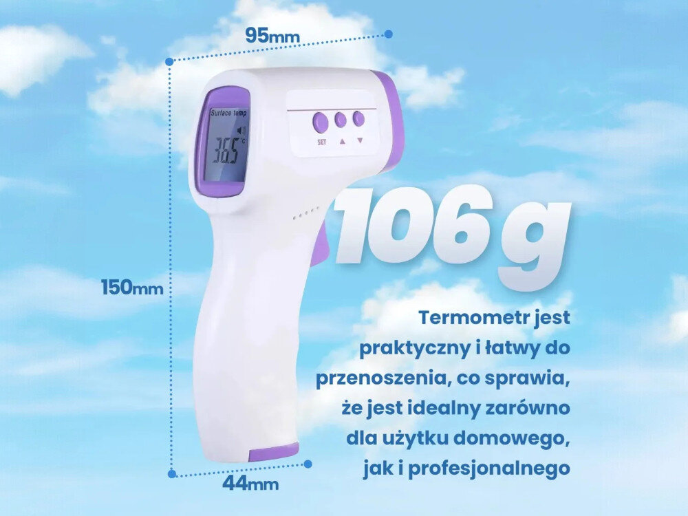 Termometr EXTRALINK Smart Life T003 Mobilna forma waga wymiary  wygodne użytkowanie