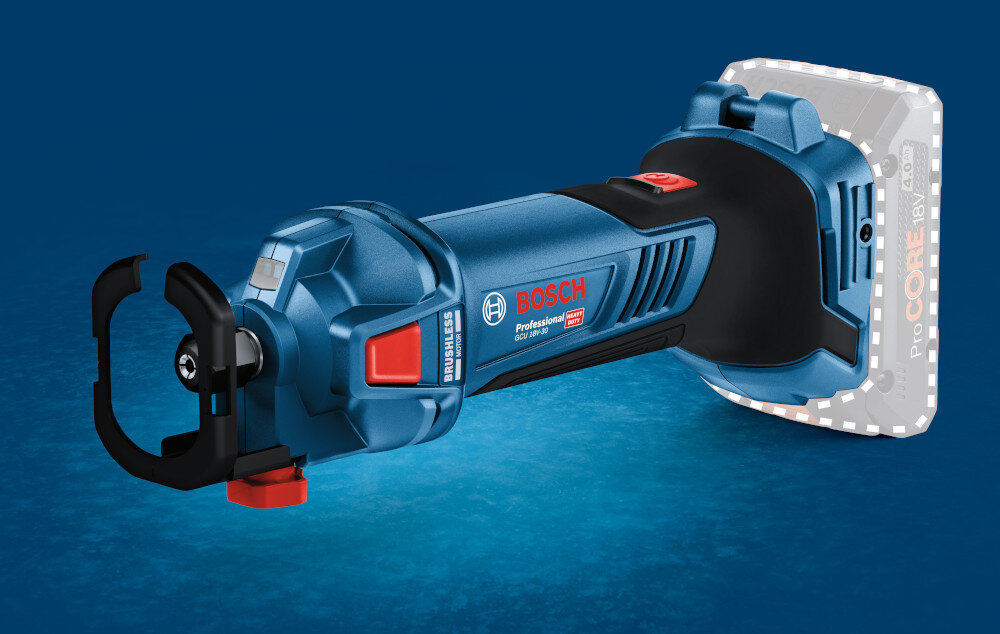 Frezarka BOSCH Professional GCU 18V-30 06019K8000 wydajnosc mobilnosc komfort kompatybilnosc z akumulatorami serii BOSCH progress 18 V i BOSCH ProCore 18 V