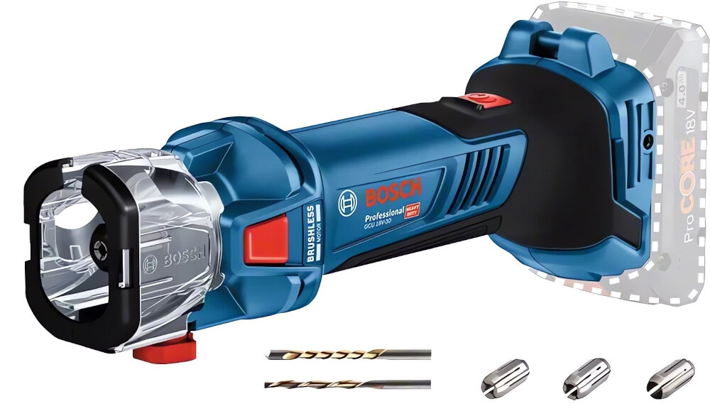 Frezarka BOSCH Professional GCU 18V-30 06019K8000 zestaw