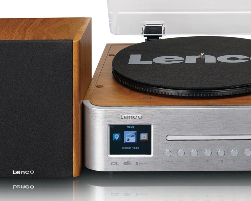 Wieża z gramofonem LENCO MC-660WDSI tuner stacje muzyka