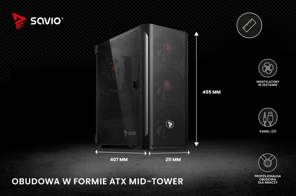 obudowa PC Shadow X2 02 na czarnym tle PL