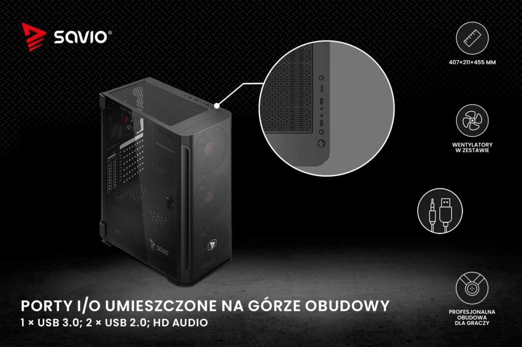obudowa PC Shadow X2 04 na czarnym tle PL