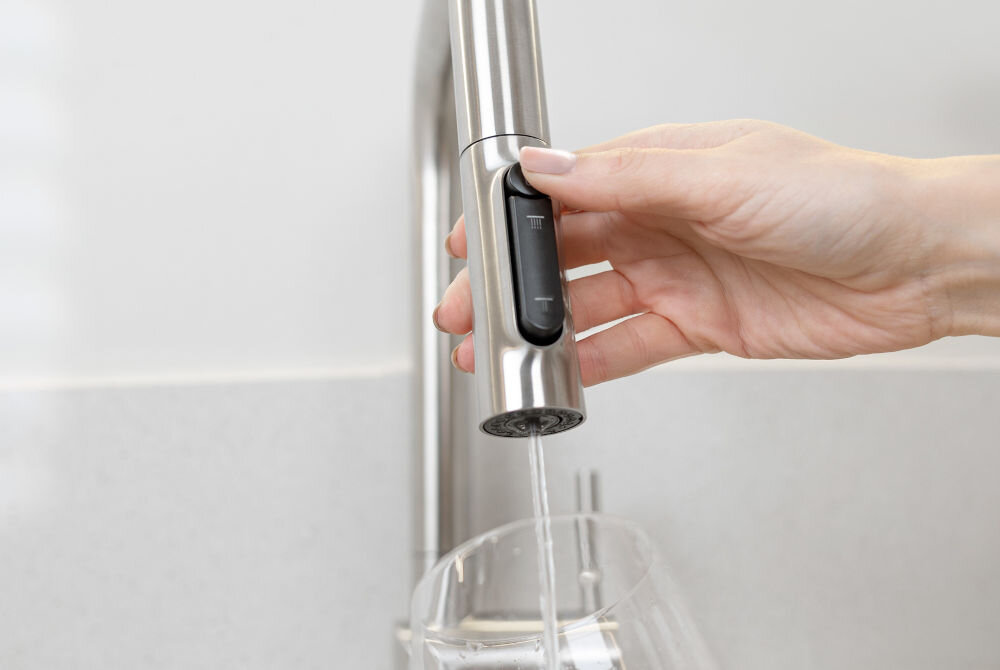 Bateria KFA ARMATURA Duero Pure Style 6623-315-22 z filtrem Inox dwa kanały przycisk