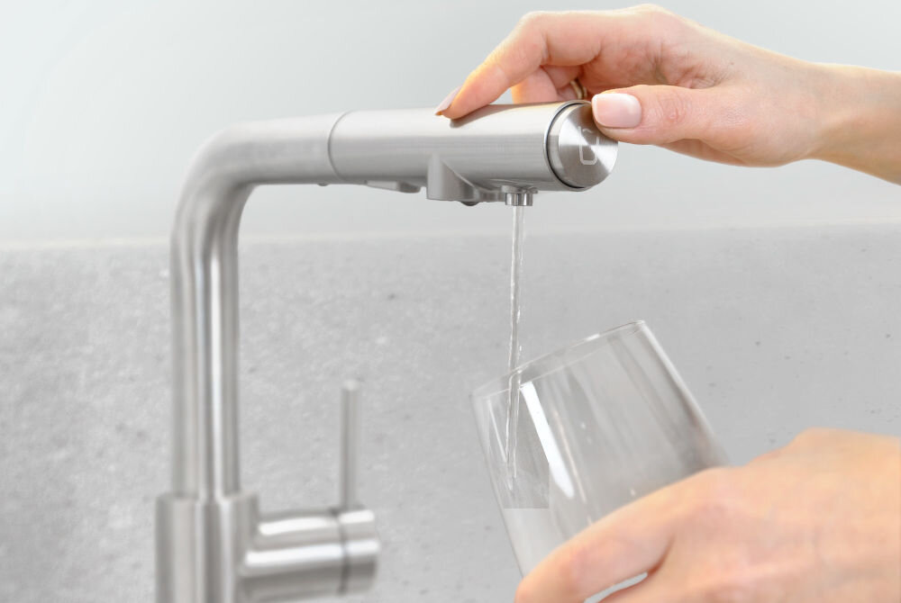 Bateria KFA ARMATURA Duero Pure Basic 6623-115-31 z filtrem Złoto szczotkowane 2 kanały przycisk