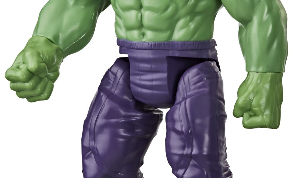 Figurka HASBRO Marvel Avengers Titan Hero Deluxe Hulk E7475 z trwalych materialow sztucznych ruchome konczyny kompatybilna z akcesoriami Blast Gear