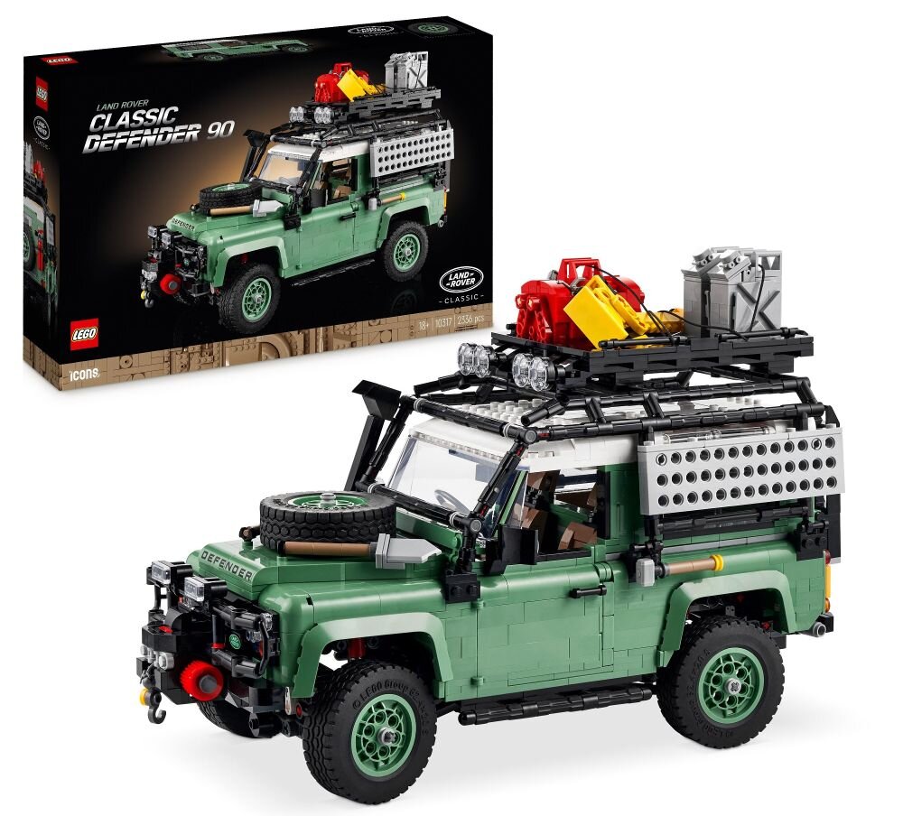 LEGO 10317 ICONS Land Rover Classic Defender 90 klocki elementy zabawa łączenie figurki akcesoria figurka zestaw