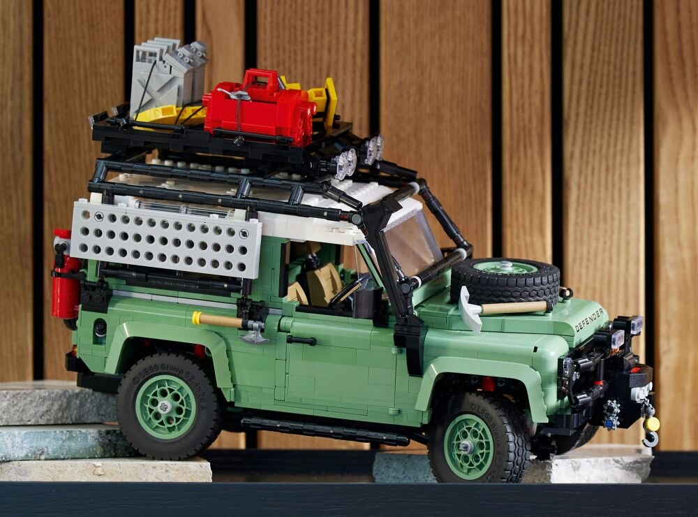 LEGO 10317 ICONS Land Rover Classic Defender 90 klocki elementy zabawa łączenie figurki akcesoria figurka zestaw