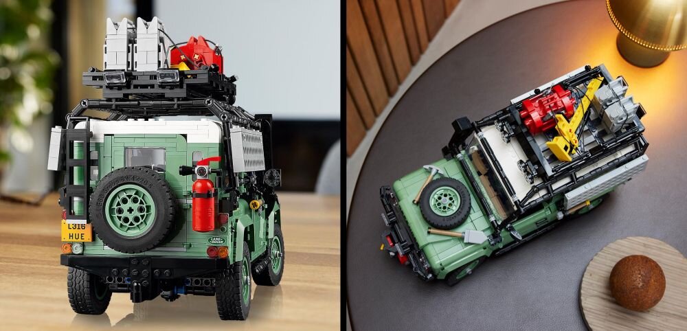 LEGO 10317 ICONS Land Rover Classic Defender 90 klocki elementy zabawa łączenie figurki akcesoria figurka zestaw