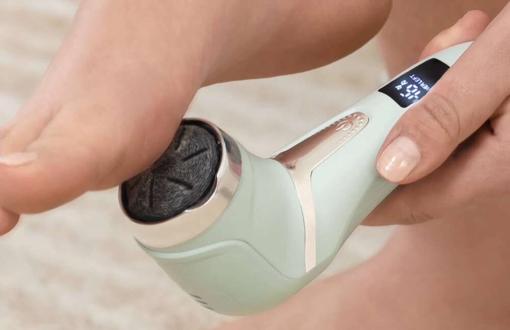 Pilnik elektryczny do stóp SILK'N FreshPedi Zielony system próżniowy pojemnik zasysanie bałagan