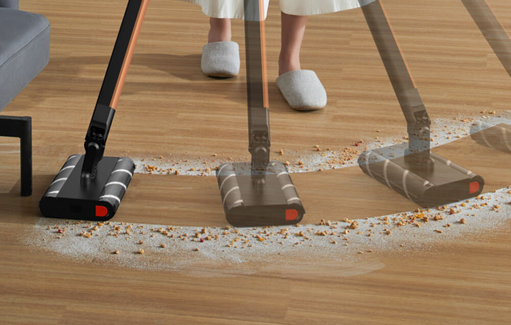 Odkurzacz DEERMA VC31 system powiadomień informacja zablokowana szczotka wymiana filtra