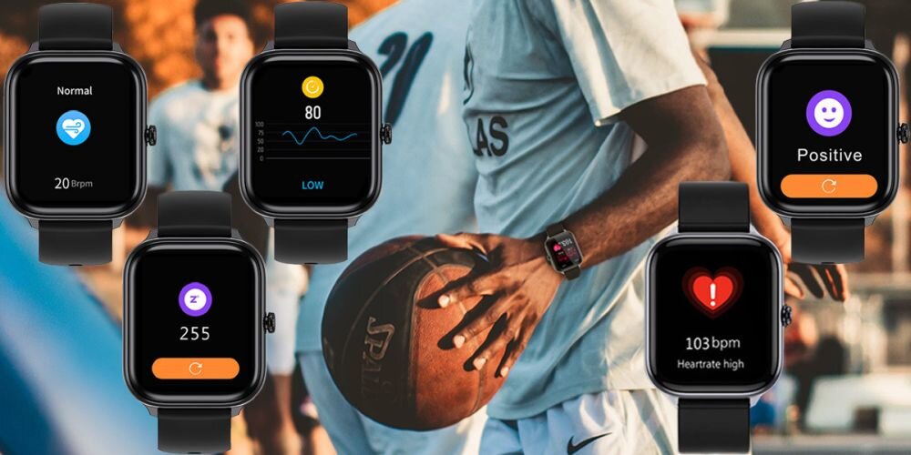 Smartwatch IMILAB ST1   ekran bateria czujniki zdrowie sport pasek ładowanie pojemność rozdzielczość łączność sterowanie krew puls rozmowy smartfon aplikacja 