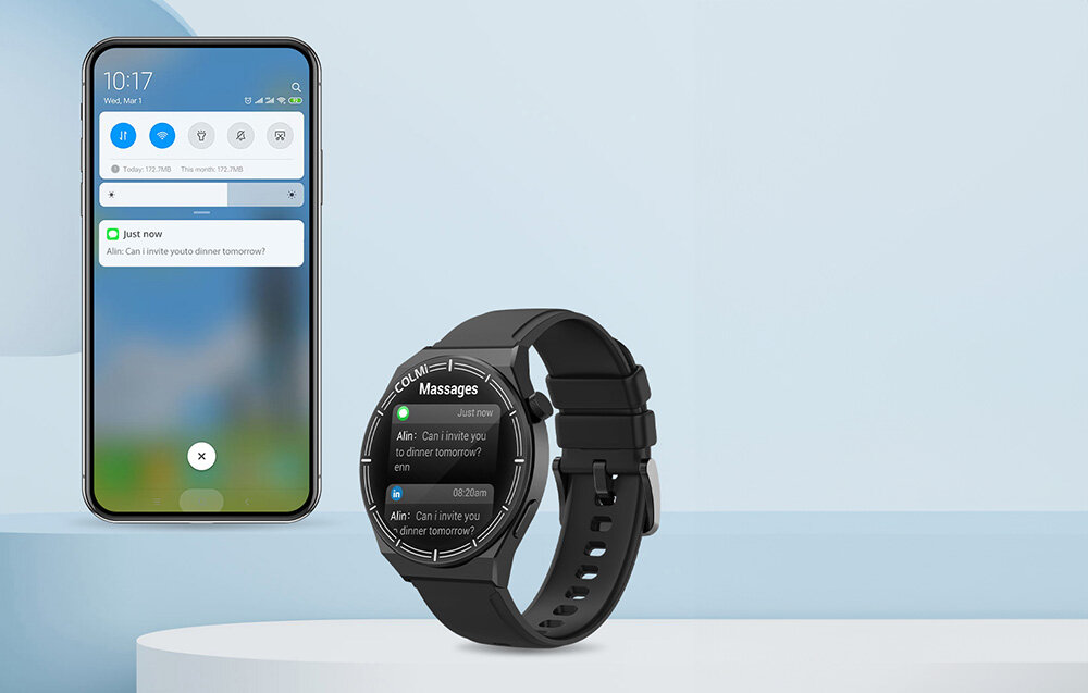 Smartwatch COLMI i11 wodoodporność IP67 treningi pogoda