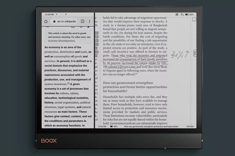 Czytnik e-booków ONYX Boox Note Air 3 Szary bateria czas działania ładowanie pamięć