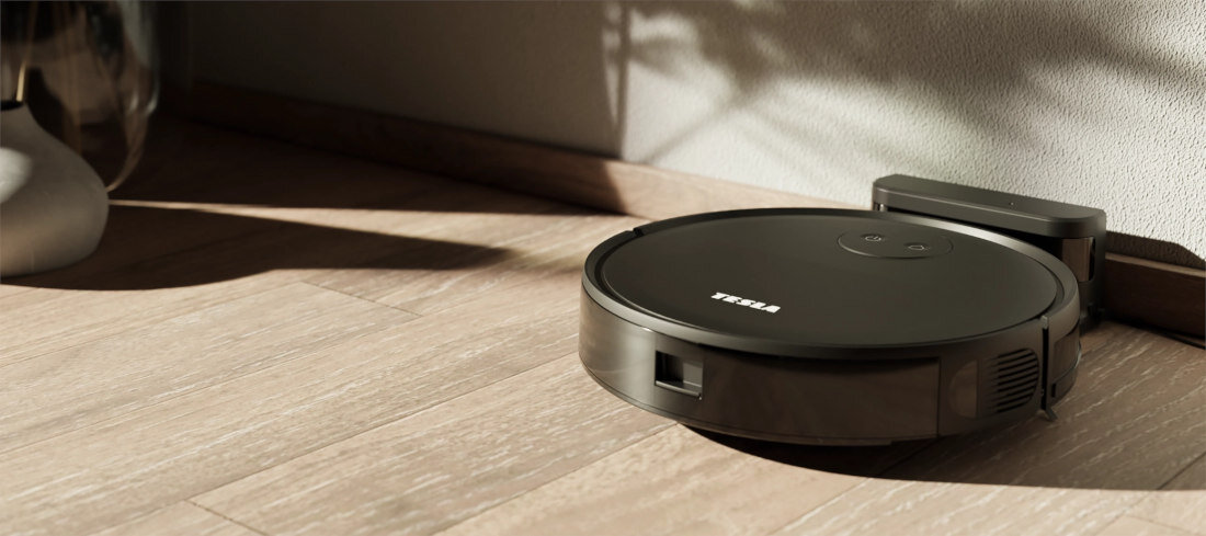 Robot sprzątający TESLA Smart AI100 moc ssania rezultaty pojemnik kurz woda pojemność