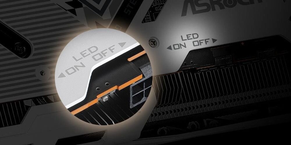 Karta graficzna ASUS TUF Gaming GeForce RTX 4070 Ti Super OC 16GB - Przełącznik LED