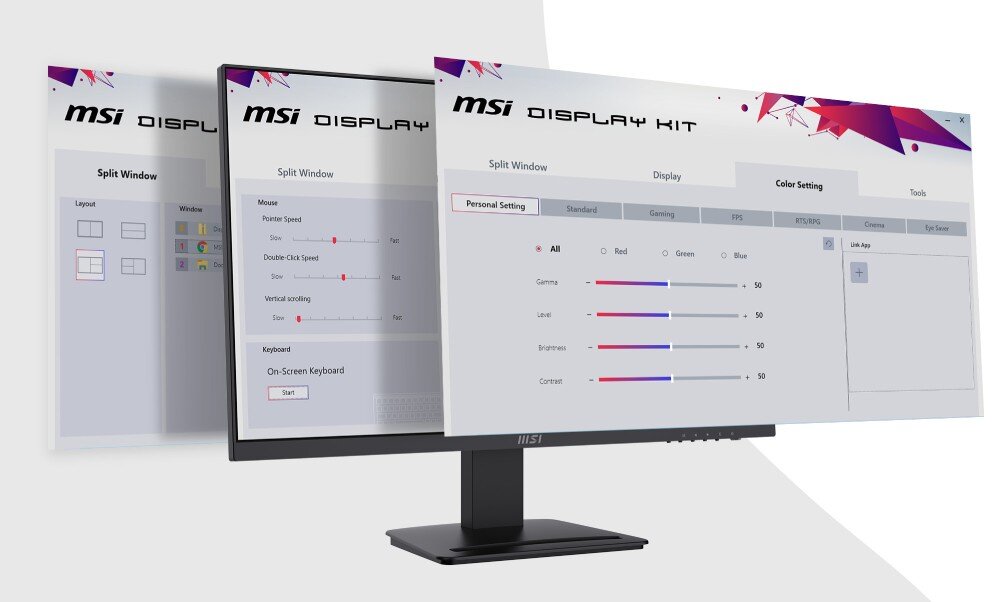 Monitor MSI Pro MP273QV 27 2560x1440px 1 ms [MPRT] aplikacja narzędzia funkcje