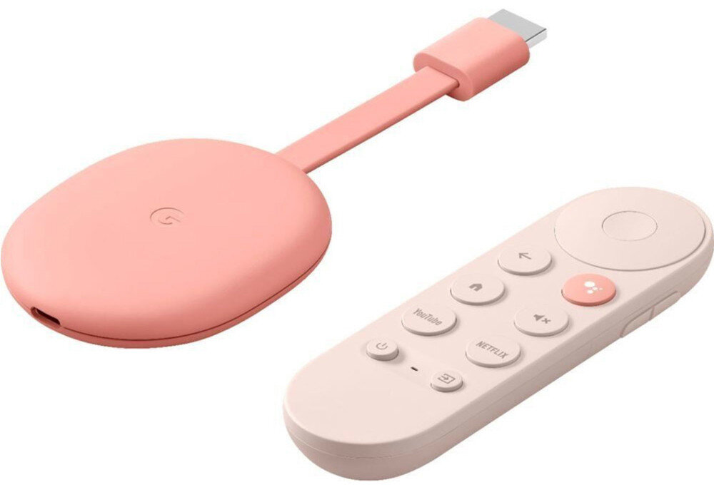 Odtwarzacz multimedialny GOOGLE Chromecast 4.0 3840 x 2160 wbudowanej pamięci 4 GB i pamięci RAM 2 GB komendy głosowe AAC, Dolby Atmos, Dolby Digital Plus, MP3, WAV, MP4, WebM BMP, GIF, JPG, PNG, WEBP HDMI USB typu C