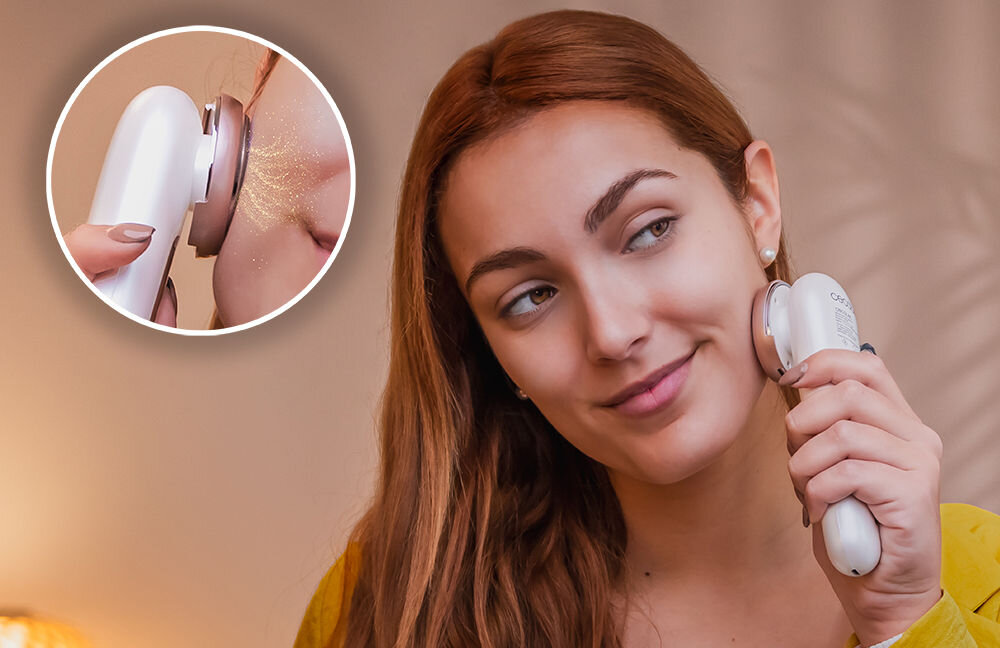 Masażer CECOTEC Bamba FaceCare LightSonic funkcje mikroprądów EMS działanie na mięśnie twarzy wzmocnienie poprawa napięcia wygładzenie zmarszczek poprawa struktury twarzy pięć poziomów intensywności dopasowanie działania młodszy bardziej promienny wygląd
